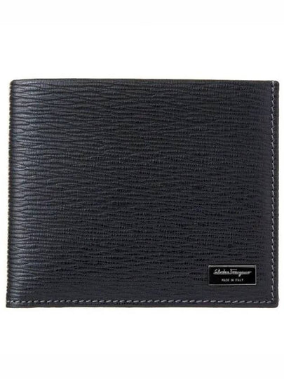 Logo Leather Half Wallet Black - SALVATORE FERRAGAMO - BALAAN 2