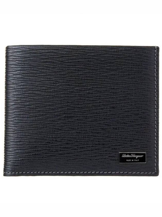 Logo Leather Half Wallet Black - SALVATORE FERRAGAMO - BALAAN 2