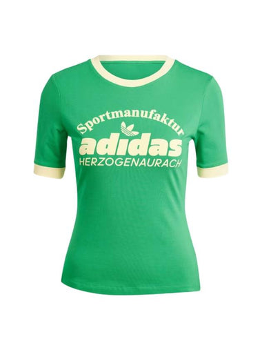 Graphic Retro Short Sleeve T-Shirt Green - ADIDAS - BALAAN 1