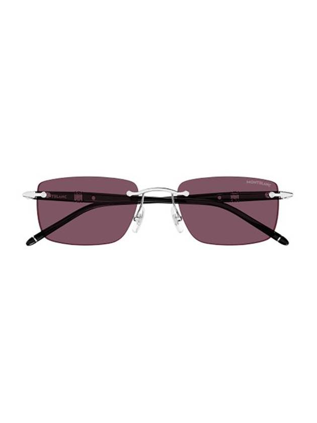 Sunglasses MB0344S 002 SILVER BLACK VIOLET - MONTBLANC - BALAAN 1