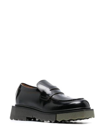 Sponge Leather Loafers Black - OFF WHITE - BALAAN 2