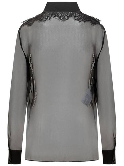 Alberta Ferretti Chiffon Shirt With Lace - ALBERTA FERRETTI - BALAAN 2