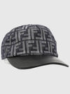 FF Jacquard Denim Ball Cap Dark Blue - FENDI - BALAAN 4