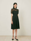 Agnes Short Sleeve Midi Dress Black - AME - BALAAN 3