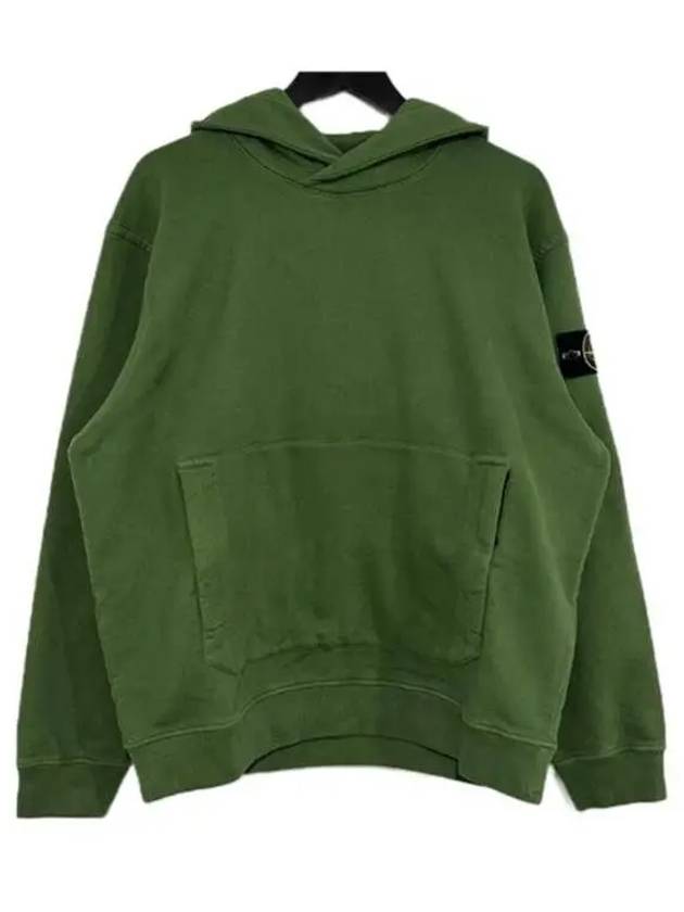 Waffen Patch Cotton Fleece Hoodie Olive - STONE ISLAND - BALAAN 2