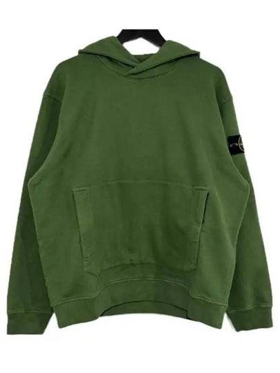 Wappen Patch Cotton Fleece Hoodie Olive - STONE ISLAND - BALAAN 2