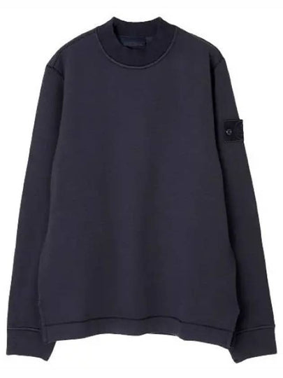 Ghost Piece Cotton Jersey Crew Neck Sweatshirt Navy - STONE ISLAND - BALAAN 2