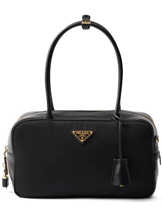 Medium Re-Nylon Leather Tote Bag Black - PRADA - BALAAN 2