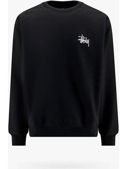 Basic Crew Neck Sweatshirt Black - STUSSY - BALAAN 2