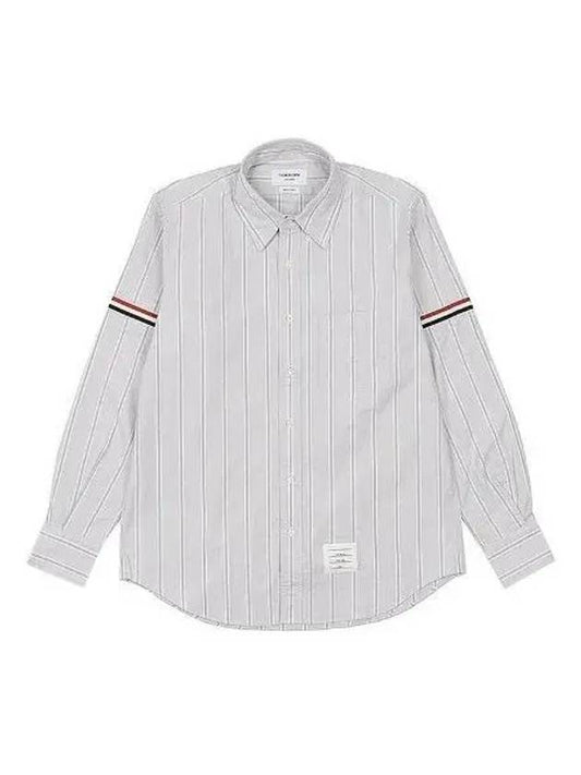 Armband Oxford striped shirt gray 1039122 - THOM BROWNE - BALAAN 1
