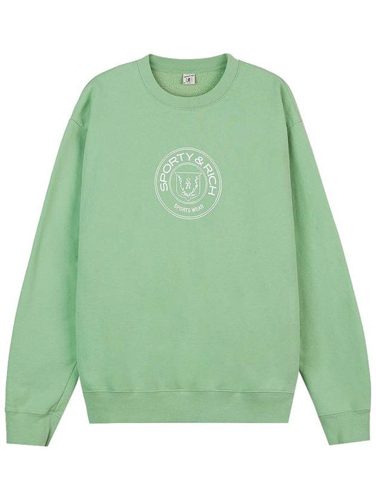 Women's Monaco Crew Neck Sweatshirt Sage - SPORTY & RICH - BALAAN 2