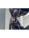 CC Logo Ribbon Bow Velvet Hairpin Black - CHANEL - BALAAN 3