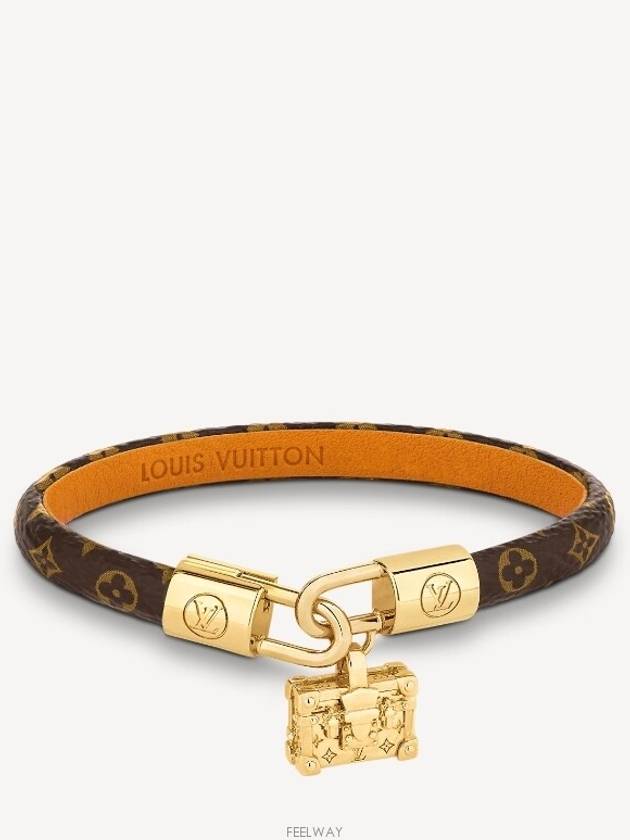 Petite Malle Charm Bracelet Gold Brown - LOUIS VUITTON - BALAAN 2