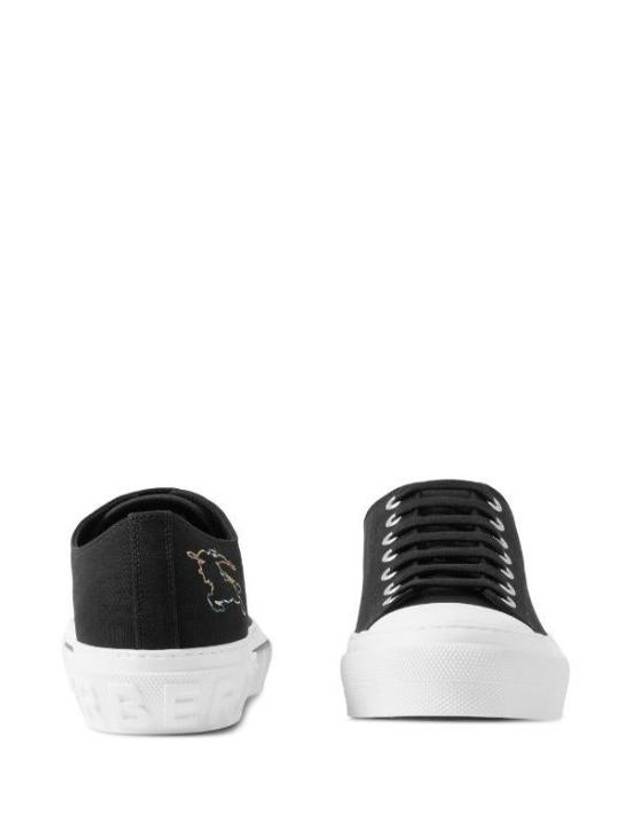 Check Ekd Cotton Low Top Sneakers Black - BURBERRY - BALAAN 6