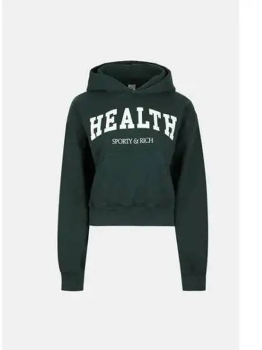 Health Ivy Crop Hoodie Top Forest Green - SPORTY & RICH - BALAAN 2