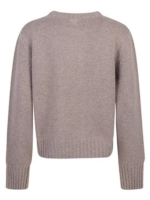 Metal Note Button Wool Knit Top Grey - BOTTEGA VENETA - BALAAN 3