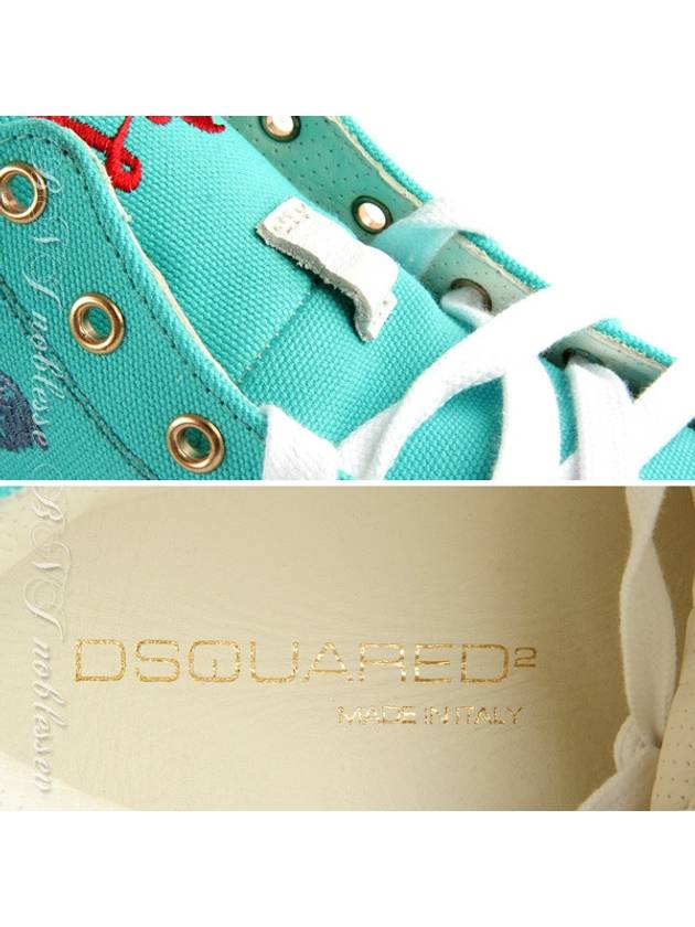 Dsquared K036 V003 35 teal canvas squirrel embroidery - DSQUARED2 - BALAAN 7