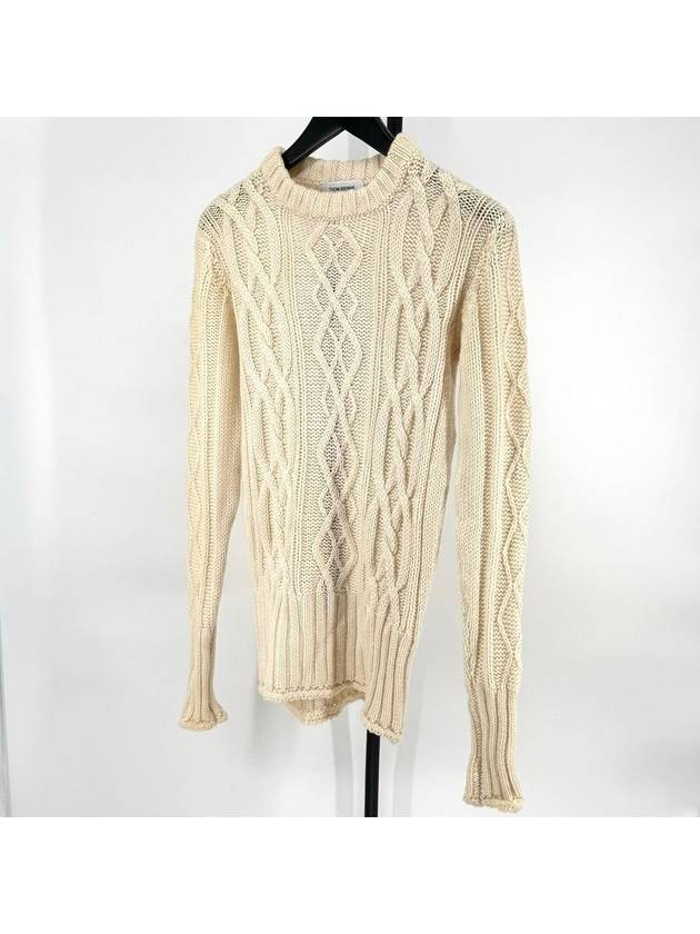 Aran Cable Baeksamseon Women s Knit Sweater - THOM BROWNE - BALAAN 3