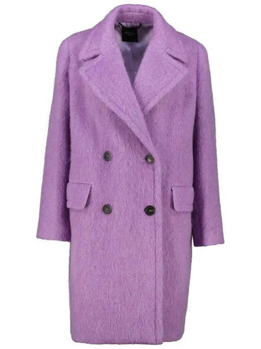 HELLO Double breasted wool coat lilac 2425016032 009 - MAX MARA - BALAAN 1