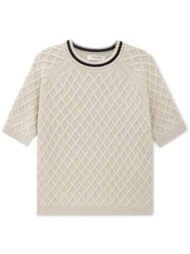 Women's Tibet Short Sleeve Knit Top Ivory - MAX MARA - BALAAN 1