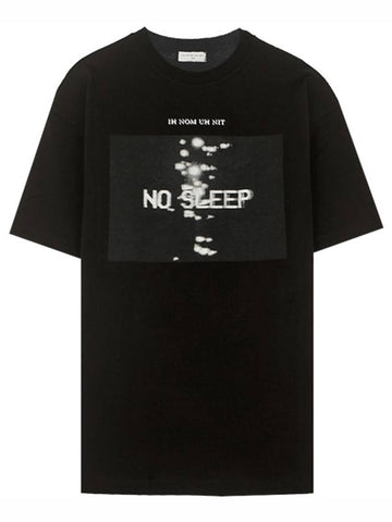 19SS NUS19230 009 Logo Printing Short Sleeve T-Shirt Black Men's T-Shirt TTA - IH NOM UH NIT - BALAAN 1