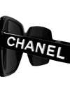 Sunglasses CH5408 1026S4 Square White Lettering Black - CHANEL - BALAAN 9