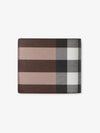 Check Leather International Bifold Wallet Dark Birch Brown - BURBERRY - BALAAN 4