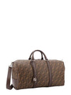 Medium FF Fabric Duffle Brown - FENDI - BALAAN 4