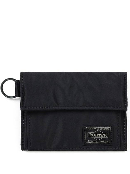 Tanker logo patch nylon half wallet black - PORTER YOSHIDA - BALAAN 2