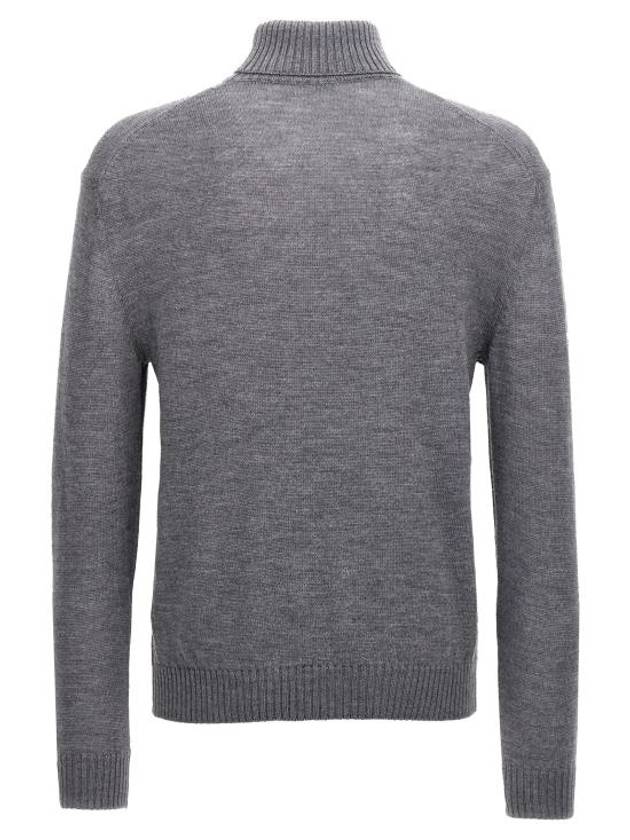 Roll-Neck Turtleneck Grey - JIL SANDER - BALAAN 3