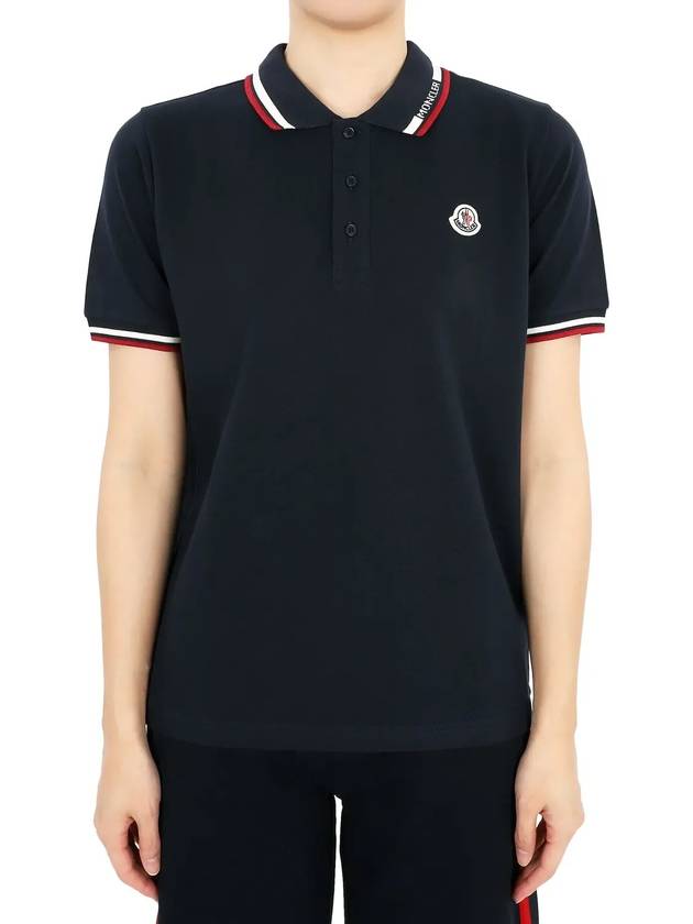 Kids Logo Patch PK Short Sleeve Navy 8A00012 8496W 778 12 14A Adults can wear - MONCLER - BALAAN 3