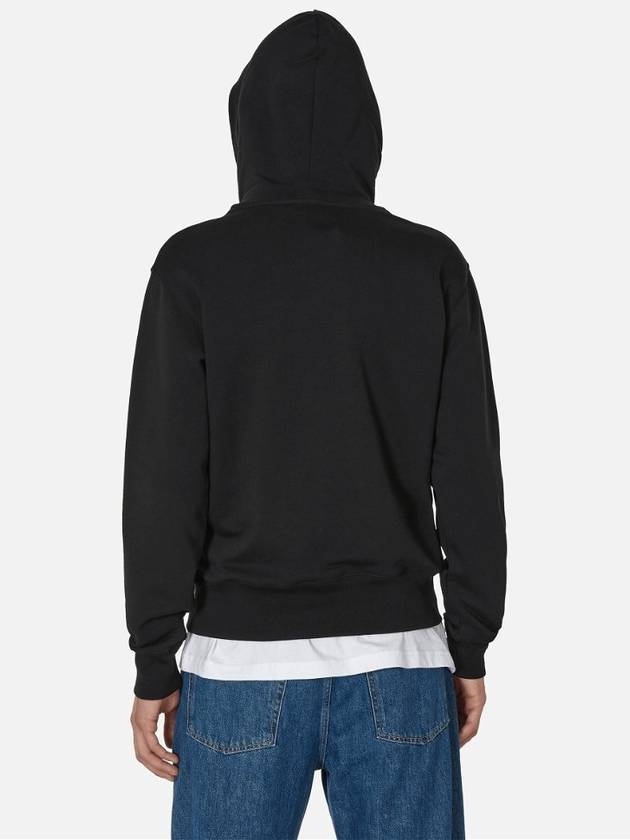 Face Logo Patch Hoodie Black - ACNE STUDIOS - BALAAN 5