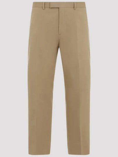 Gabardine Cotton Straight Pants Beige - GUCCI - BALAAN 2