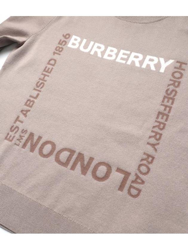 Horseferry Square Logo Knit Top Beige - BURBERRY - BALAAN 5