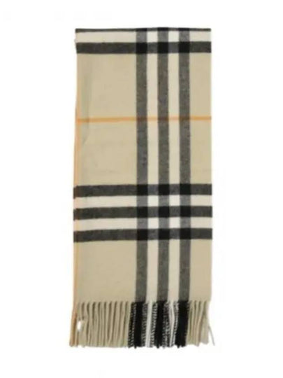 Wide Check Cashmere Scarf Beige - BURBERRY - BALAAN 2