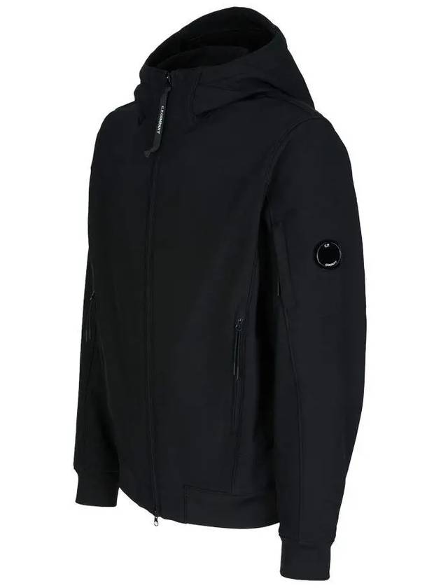 Lens Wappen Patch Zip Up Hoodie Black - CP COMPANY - BALAAN 4