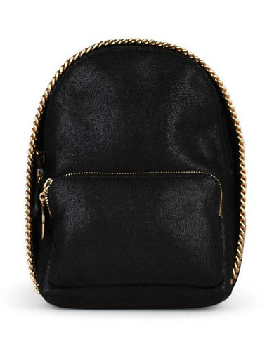 Stella McCartney Black Eco-Leather Backpack - STELLA MCCARTNEY - BALAAN 1