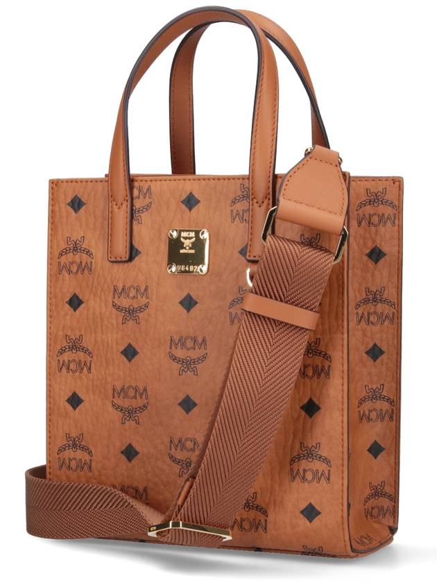 Monogram Print Tote Bag Brown - MCM - BALAAN 4