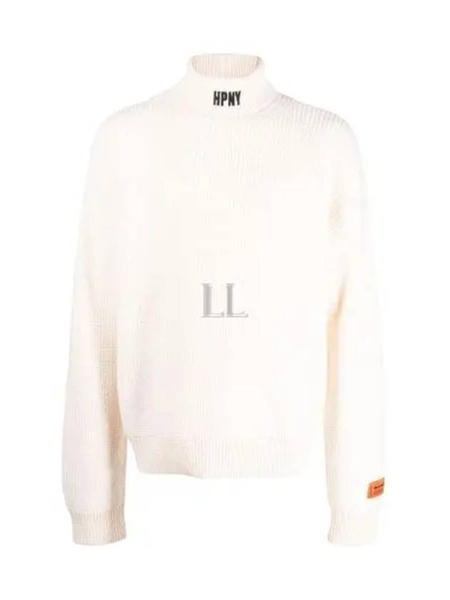 HPNY Embroidered Logo Turtleneck White - HERON PRESTON - BALAAN 2