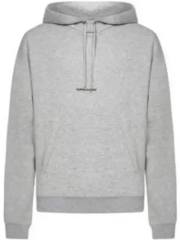 Mini Logo Hoodie Grey - SAINT LAURENT - BALAAN 2