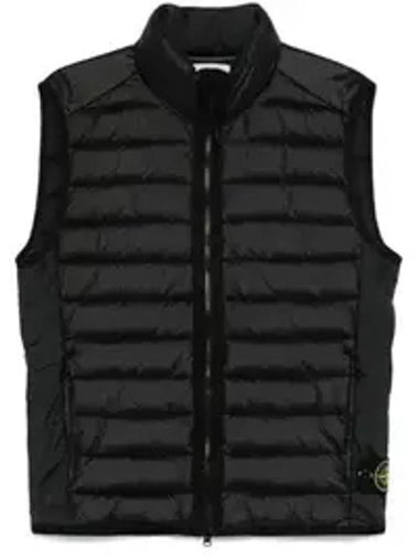 Loom Woven Padded Vest Black - STONE ISLAND - BALAAN 1