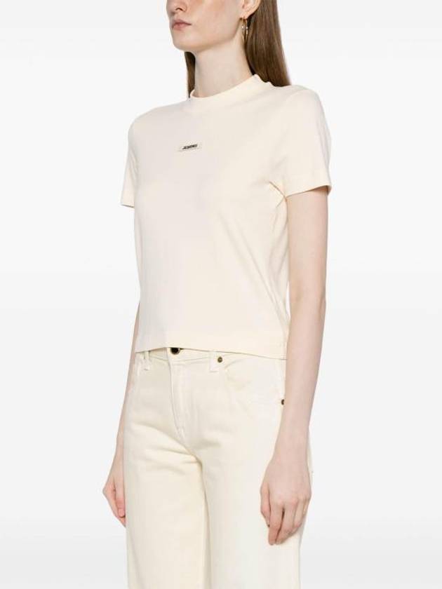 Le Gros Grain Short Sleeve T-Shirt Light Beige - JACQUEMUS - BALAAN 7