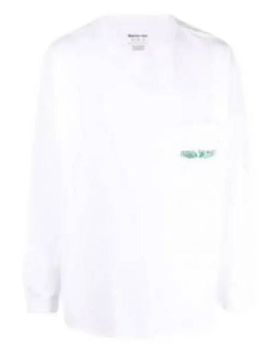 Logo Pocket Sweatshirt White MRSS22624HW - MARTINE ROSE - BALAAN 1