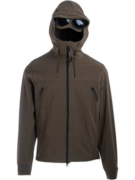 Goggles Hood Zip-up Windbreaker Khaki - CP COMPANY - BALAAN 2