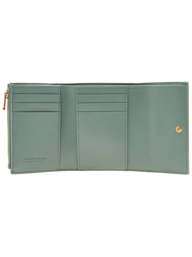 Intrecciato Tri-Fold Zip Half Wallet New Sage - BOTTEGA VENETA - BALAAN 11