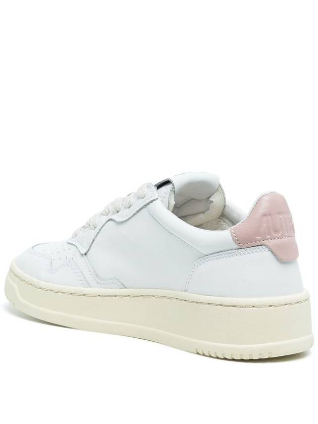 Medalist Pink Tab Leather Low Top Sneakers White - AUTRY - BALAAN 4