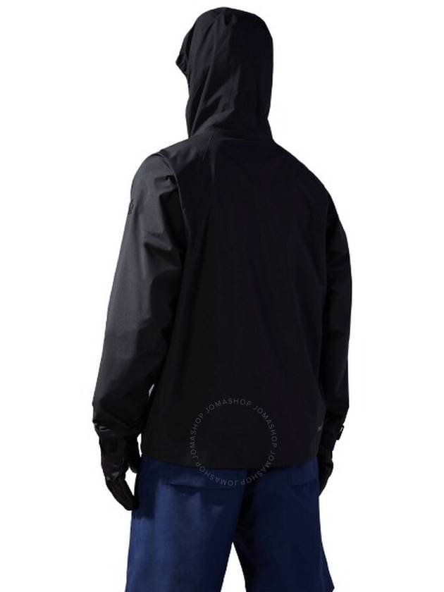 Men's Grenoble Villair Logo Hooded  Jacket Black - MONCLER - BALAAN 3