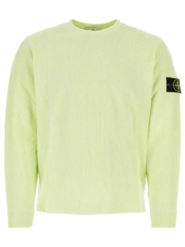 Men's Wappen Patch Knit Top Light Green - STONE ISLAND - BALAAN 1