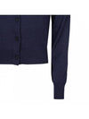 Baby Fox Patch Regular Cardigan Blue - MAISON KITSUNE - BALAAN 4