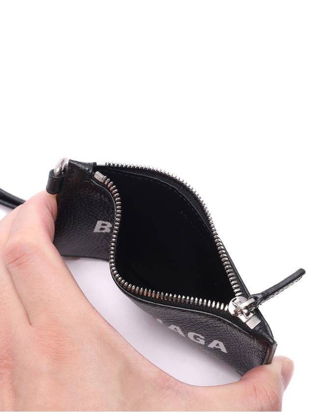 Cash Keyring Card Case Black Silver - BALENCIAGA - BALAAN 7